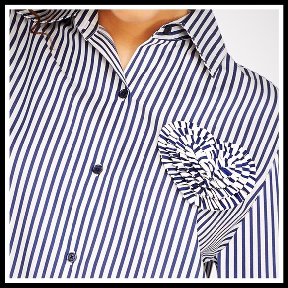 KATE SPADE SIGNATURE STRIPED HEART SLEEP SHIRT - Picture 5 of 8